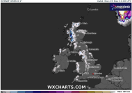 英国圣诞降雪地图显示，“极地涡旋”将在12月25日前降雪量达到16厘米